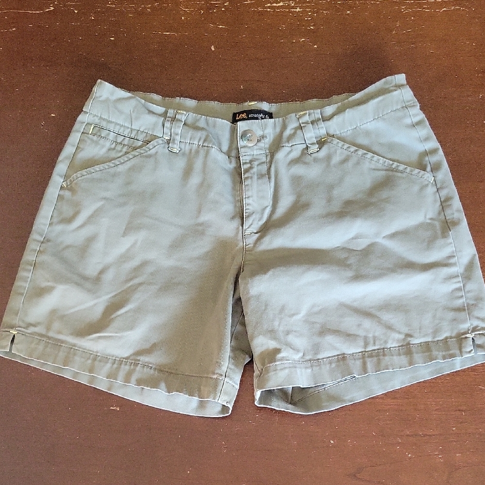 Lee Olive Casual Cotton Shorts